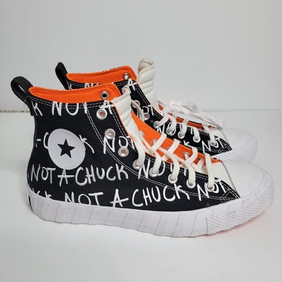 New Converse Not A Chuck Sneakers Canvas 70 High UNT1TL3D Black 10 - Picture 1 of 14